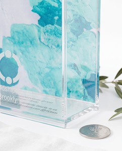 Hucha Rectangular de Acrílico para Tzedakah, Elegante y Ecológica, Cajas de Donación Judaicas al por Mayor para Regalos - Product Image 5