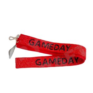 Correas de bolso de cuentas de semillas de oro blanco personalizadas Correa de monedero con cuentas de moda para el día del juego para bolsos - Product Image 1