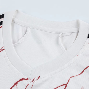 Sublimation <b>Marble</b> Design Soccer Uniform Custom White and Red Team Football Jersey Quick-Dry Breathable Training <b>Kit</b> - Product Image 3