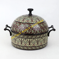 Couvercle de casserole/chaudière en acier inoxydable de 28 cm, isolé, antiadhésif, thermique, émaillé, motif floral, durable, moderne et minimaliste, de luxe