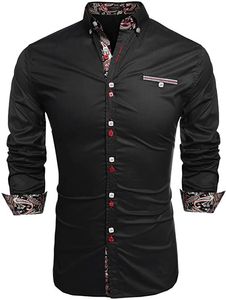 Premium Printed Design Solid Autumn Men Dress Shirt Soft Satin Fabric Long Sleeve Casual Formal Breathable Custom Logo Shirts - Product Image 5