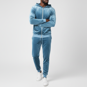 Premium Regular Fit Custom Eco-Friendly Breathable 100% Cotton Fleece Lightweight Anti-Bacterial Men's Tracksuits OEM Tracksuit - Product Image 3