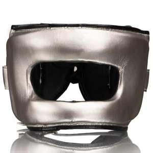 High Quality Protective PU Leather <b>Head</b> Guard for Boxing Muay Thai & MMA Training Durable Sparring Helmet - Product Image 2