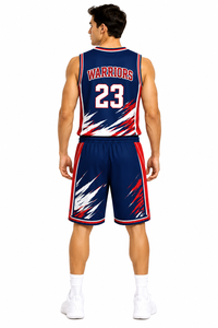 Conjunto de uniforme de baloncesto para hombre, logotipo personalizado con nombre y número del equipo, ropa de baloncesto ligera y transpirable - Product Image 4