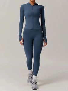 Conjunto de Yoga Reversible de Cintura Alta para Mujer, Tallas Grandes, Transpirable, de Manga Larga, Ropa Deportiva para Gimnasio y Entrenamiento - Product Image 6