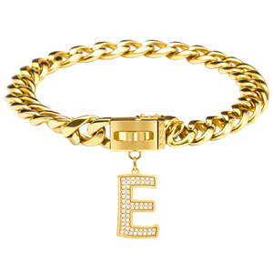 Pendentif lettre initiale en or pour collier de chien, breloque personnalisée de luxe pour animal de compagnie, accessoire élégant - Product Image 6