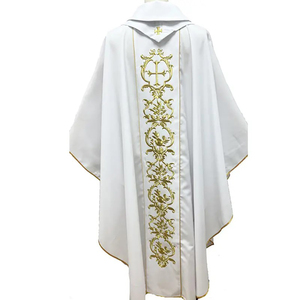 Casulla y Estola Estampadas, Túnica Larga para Sacerdotes Cristianos, Traje de Sacerdote, Túnica de Oración - Product Image 2