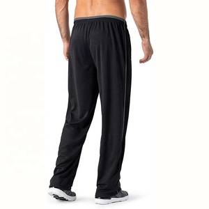 Men's Green Sweatpants Elastic Waist Drawstring Casual Breathable Side Pockets Midweight Knitted Fleece Thickness Canvas 100% - Product Image 3