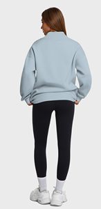 เสื้อฮู้ดโอเวอร์ไซส์คอกลมสำหรับผู้หญิง โลโก้ด้านหน้า แนวสตรีทแฟชั่น แขนยาว เหมาะสำหรับฤดูหนาว - Product Image 6