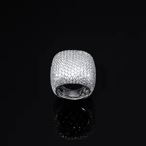 Luxury Moissanite DEF 0.5 Carat Prong <b>Set</b> Street Ring for Unisex - Product Image 3