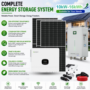 Sistema de Energía <span class=keywords><strong>Solar</strong></span> Doméstico de 10KW, Inversor Growatt, Paneles de Silicio Monocristalino, Batería de Iones de Litio MPPT de 16KWH - Product Image 2