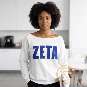 เสื้อผ้าสตรีแบบสั่งทำขายส่ง ดีไซน์ล่าสุดของ Zeta Phi Beta ปักลายสำหรับฤดูหนาว ผลิตจากผ้าฝ้ายฟลีซ ระบายอากาศได้ดี ด้านหน้า - Product Image 2