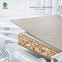 Panneau décoratif en panneaux de particules orientées (OSB) mélaminé finition chêne taupe brumeux 18 mm Jinbase 1220x2440 mm E0 pour meubles et armoires
