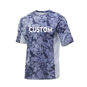 Maillot de pêche personnalisé par sublimation, performance sublimée, protection UV 50+, t-shirt en polyester à manches courtes, chemises de pêche - Product Image 5