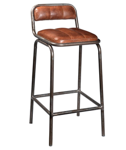 Tabouret de bar haut de gamme en rotin et chêne massif, style moderne du milieu du siècle, réglable, écologique, style français, pour la restauration hôtelière - Product Image 2