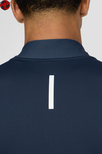 T-shirt de sport à manches longues pour homme avec fermeture éclair 1/4, séchage rapide, pour fitness et entraînement, décontracté, uni - Product Image 5