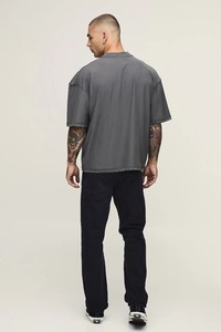 Camiseta de algodón para hombre, estilo oversized, hombros caídos, corte holgado, estilo streetwear, informal, para verano. - Product Image 2