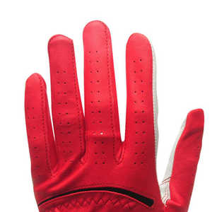 Gant de golf en cuir véritable pour homme SOSH4, modèle S-4, perforé, antidérapant, imperméable, avec sangle de poignet réglable, pour une meilleure prise en main sportive - Product Image 3