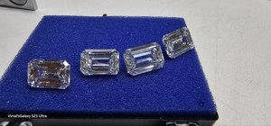 Diamantes Cultivados en Laboratorio con Corte Esmeralda al por Mayor, VVS VS DEF, Pulidos, Grado Excelente, Diamantes Sintéticos, Fabricante Directo, Inventario al por Mayor - Product Image 4
