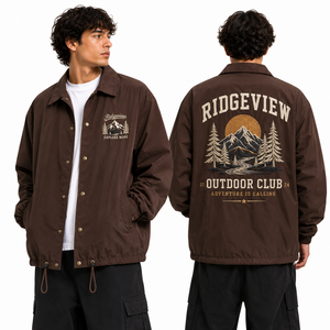 Custom Retro <b>Coach</b> Jacket Distressed Nylon Oversized Skate Fashion Snap Button Team Streetwear Factory Direct For Street Fashion - Product Image 4