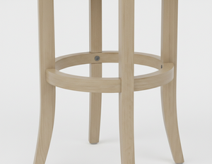 Mesa de Centro Moderna Redonda de Madera de Caucho con Base Redonda para Muebles de Sala de Estar - Product Image 6