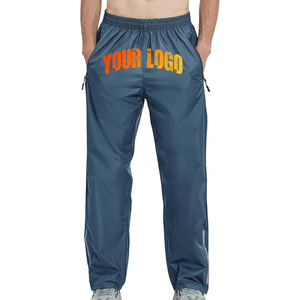 Pantalones de chándal casuales de hombre con bordado personalizado, estilo jogger, de forro polar, de pierna recta, de nailon a rayas, cortavientos holgados - Product Image 2