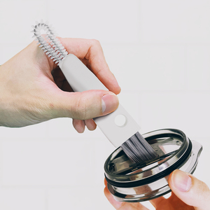 Popular 3-in-1 Multifunctional Nylon Insulation <b>Bottle</b> Cleaning Tools Cup Lid Gap Cleaning <b>Brush</b> Set - Product Image 5