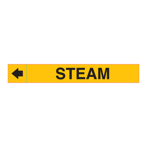 Brady STEAM Plenum Duct Marker Durable <b>Heat</b>- and Moisture-<b>Resistant</b> <b>Adhesive</b> Label for HVAC - Product Image 2