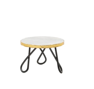 หินอ่อนและโลหะยืนเค้กสำหรับการใช้งานงานแต่งงานบ้านโรงแรมร้านอาหารพรรคส่งออกที่มีคุณภาพสูงขายตรงโรงงานทำในประเทศอินเดีย - Product Image 1