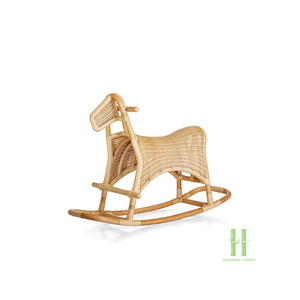 Caballito Mecedor de Ratán Ecológico para Niños, Hecho a Mano, de Mimbre Natural, Juguete Mecedor para Bebés, Proveedor de Muebles para Guardería, Vietnam - Product Image 4