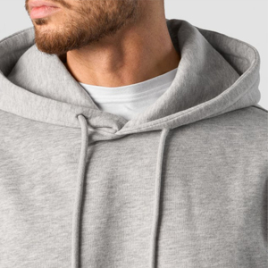 Sweat-shirt à capuche décontracté pour homme, 100% coton, molleton tricoté, coupe classique, couleur unie, avec poche, pour l'automne - Product Image 5