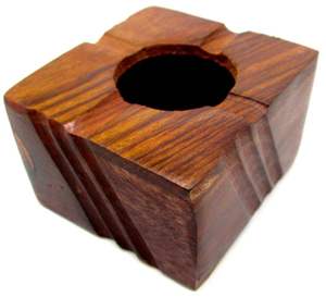 Premium Handmade American Style Wooden Tabletop Cigar <b>Ashtray</b> Customized Shape Classic Eco-Friendly Smoking Accessory for Home - Product Image 6