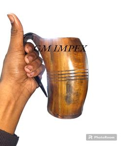 Personnalisable de haute qualité corne de buffle bière tasse durable poli Viking corne à boire sculpté Logo alimentaire sans danger pour la décoration intérieure - Product Image 4