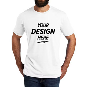 Custom Logo Men <b>Plain</b> <b>White</b> <b>Tee</b> Shirts 100% Cotton Blank Screen Print Embroidery Promotional Apparel Wholesale Bulk T Shirt - Product Image 1