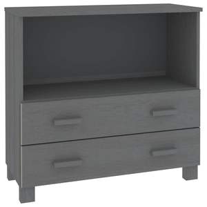 Credenza media in legno massello di pino grigio scuro - Product Image 2