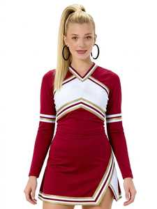Ropa de Baile Transpirable de Alta Calidad con Impresión por Sublimación, Corte Ajustado, para Entrenamiento Profesional y Uniformes de Animadoras - Product Image 4