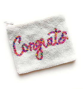 Bolso de mano de cuentas naturales hecho a mano, moderno, con cremallera, tamaño personalizado, para fiesta, boda, regalo, unisex - Product Image 1