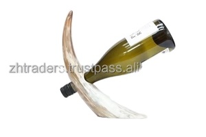 Porte-bouteille de vin en corne de buffle naturelle, écologique, fait main et luxueux - Product Image 2