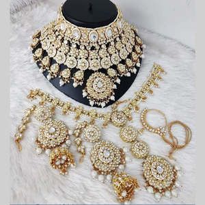 Bijoux fins plaqué or Kundan et perles 10581148WH Collection mariée - Product Image 1
