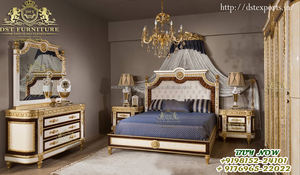 ชุดเฟอร์นิเจอร์ห้องรับประทานอาหารแบบทางการสไตล์จักรพรรดิชุดโต๊ะรับประทานอาหารทำจากอิตาลีสุดหรูแกะสลักรูปใบไม้สีทองแบบสหราชอาณาจักรสหรัฐอเมริกา - Product Image 2