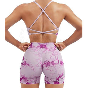 Conjuntos de Shorts de Yoga para Mujer al por Mayor, de Cintura Alta, Transpirables, Ecológicos, Ligeros, Ropa Deportiva, Top y Shorts a Juego - Product Image 4