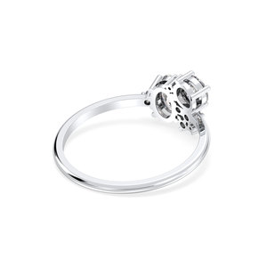 Anillo de compromiso REYES de oro macizo de 14 quilates con múltiples piedras de moissanita, certificado por GRA, regalo de aniversario, joyería fina para mujer - Product Image 4