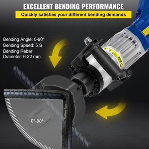Dobladora de Varillas Eléctrica Hidráulica de 1.2 KW, 0.9 Pulgadas, 22 mm, 110 V, Portátil, Manual, 5 s - Product Image 3