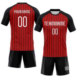 Uniforme de Voleibol Negro y Rojo Más Vendido, 100% Poliéster, Jersey de Malla Bird Eye, Conjunto de Pantalones Cortos, Logotipo Personalizado, Nombre del Equipo, Número del Jugador, OEM - Product Image 1