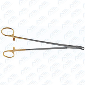 Pinces à percer les bijoux, pinces en acier inoxydable de qualité lourde, 9 pouces, porte-aiguilles Heaney, instrument médical incurvé dentelé - Product Image 3