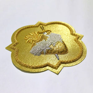 Wholesale Forces Wire Bullion Hand Embroidered Badges Shiny Embroidery Textile Patches Twill Fabric for Uniform Ranks Custom - Product Image 5