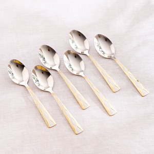 Modern Stainless Steel Spoons Set High Mirror Polish Dishwasher Safe Minimalist Design <b>Flatware</b> - Product Image 4