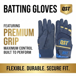 Gants de frappe de baseball pour adultes et jeunes, gants de frappe d'équipe, paume antidérapante, cuir respirant, pour adultes - Product Image 3