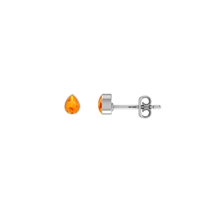 925 Sterling Silver Amber Natural Pear Oval Shape Butterfly Lock Stud <b>Earrings</b> Classic Style Bezel Setting Engagement Party Gift - Product Image 3
