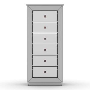 Armadio Portagioie Argentato a Specchio con 6 Cassetti e 16 Ganci per Collane, 2 Ante Laterali a Battente - Product Image 5